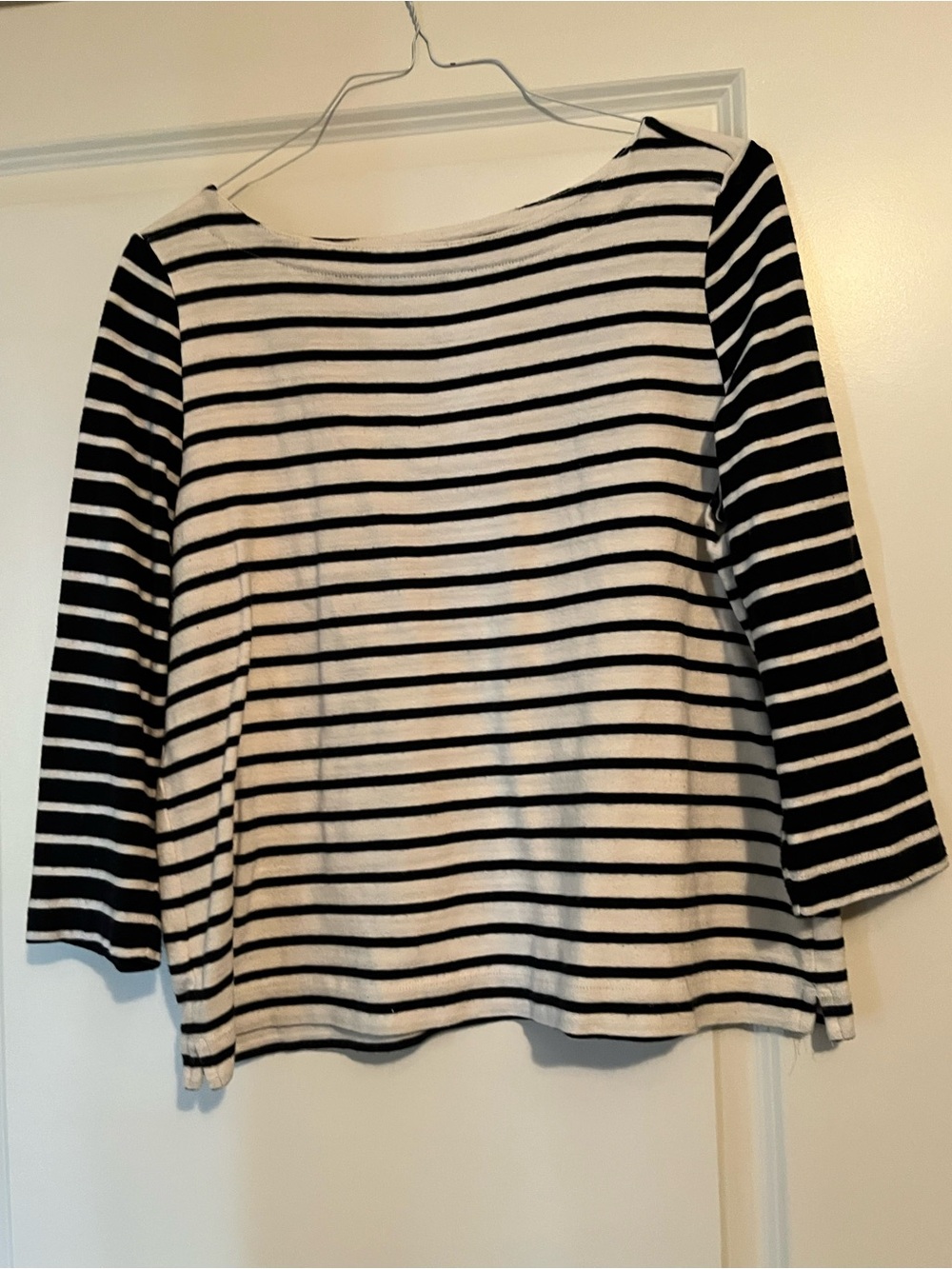 Loft Striped Boatneck Women’s Top - Navy and White